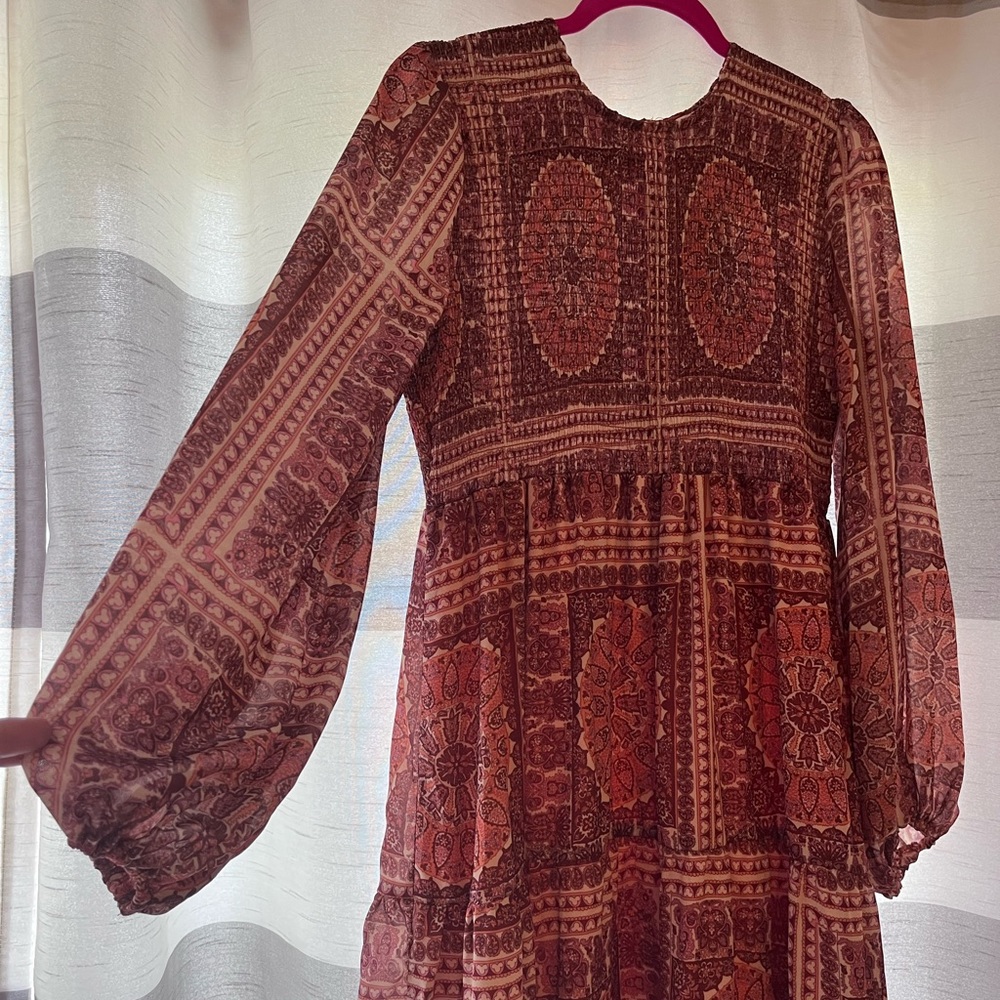 Beautiful midi fall dress - Bohme - Size Large.